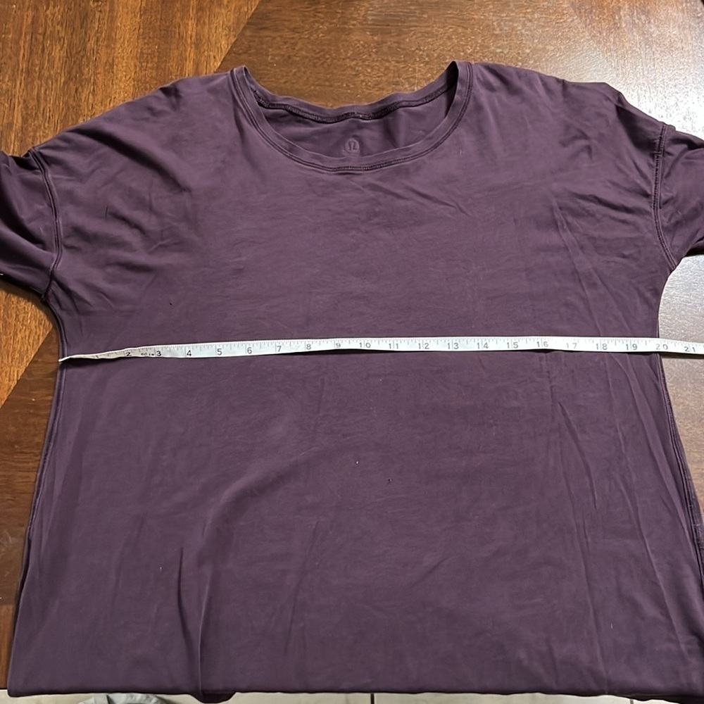 Lululemon Shirt Long Sleeve Women's To The Point Pima Purple Asymmetric - Picture 10 of 10